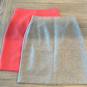 Set of 2 vintage J.Crew wool pencil skirts